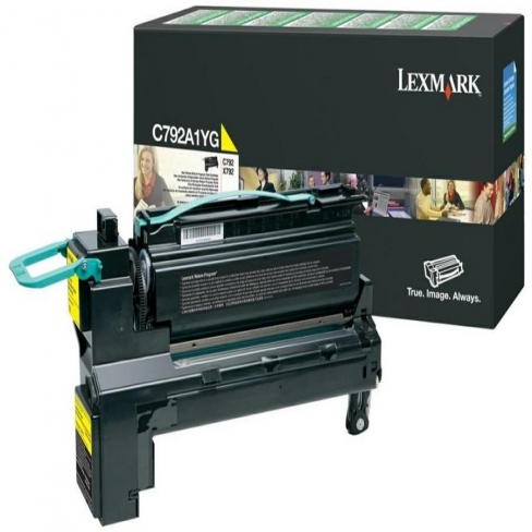 Toner laser Lexmark C792A1YG - jaune - l'unité
