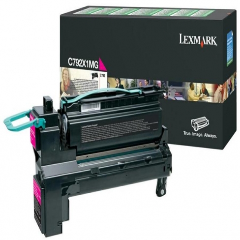 Toner laser Lexmark C792X1MG - magenta - l'unité