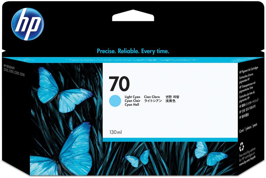 Cartouche d'encre HP 70 C9390A - cyan - l'unité