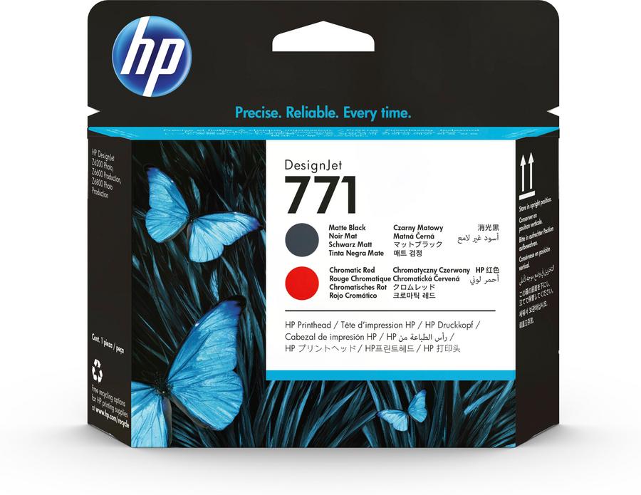 Tête d'impression HP CE017A - noir mat + rouge - l'unité