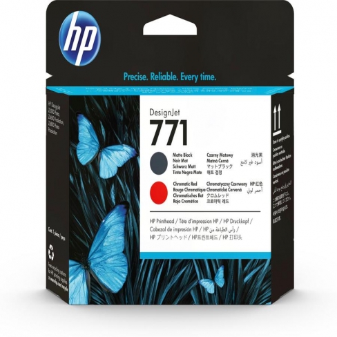 Tête d'impression HP CE017A - noir mat + rouge - l'unité