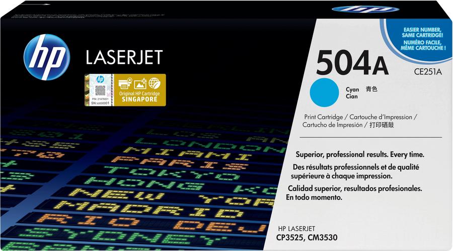 Toner laser HP CE251A - cyan - l'unité