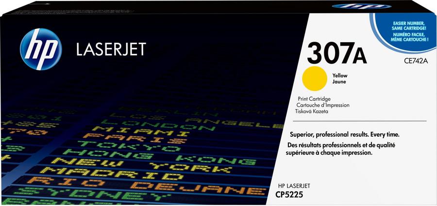 Toner laser HP CE742A - jaune - l'unité