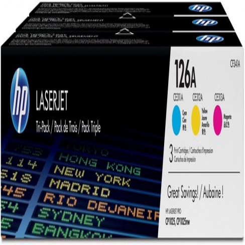Toner laser 126A HP CF341A - 3 couleurs - le pack