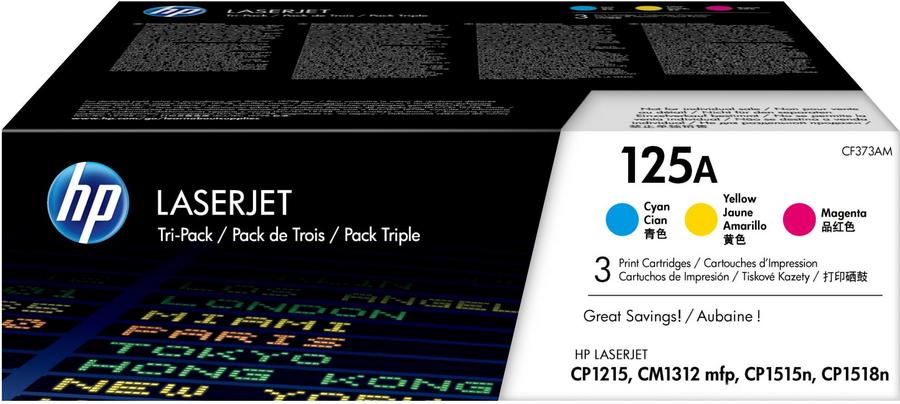 Toner laser 125A HP CF373AM - 3 couleurs - le pack