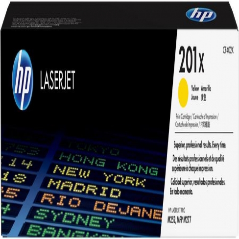 Toner laser grande capacité HP 201X-CF402X - jaune - l'unité