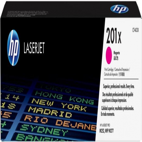 Toner laser grande capacité HP 201X-CF403X - magenta - l'unité