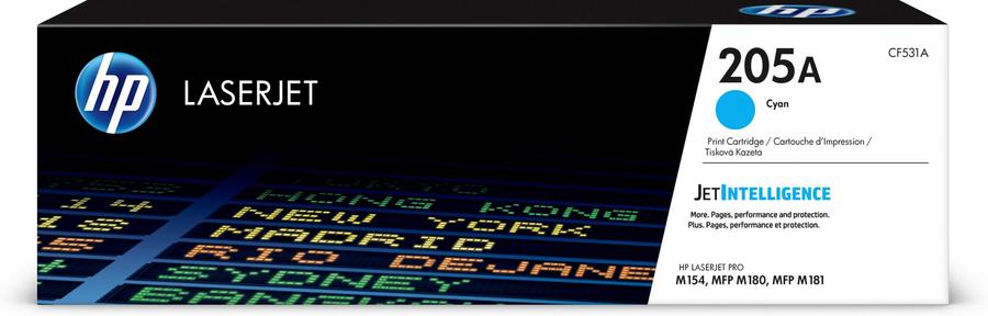 Toner laser HP 205A-CF531A - cyan - l'unité