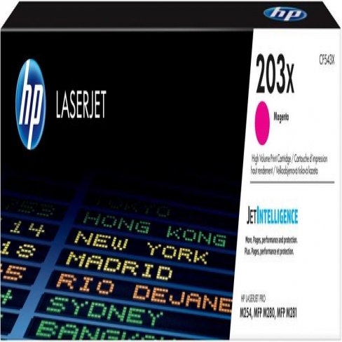 Toner laser haute capacité HP 203X-CF543X - magenta - l'unité