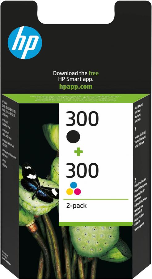 Cartouche d'encre HP 300 - CN637EE - noir et 3 couleurs - le pack