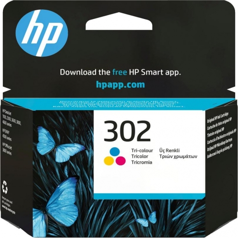 Cartouche d'encre HP 302 - F6U65AE - 3 couleurs - l'unité