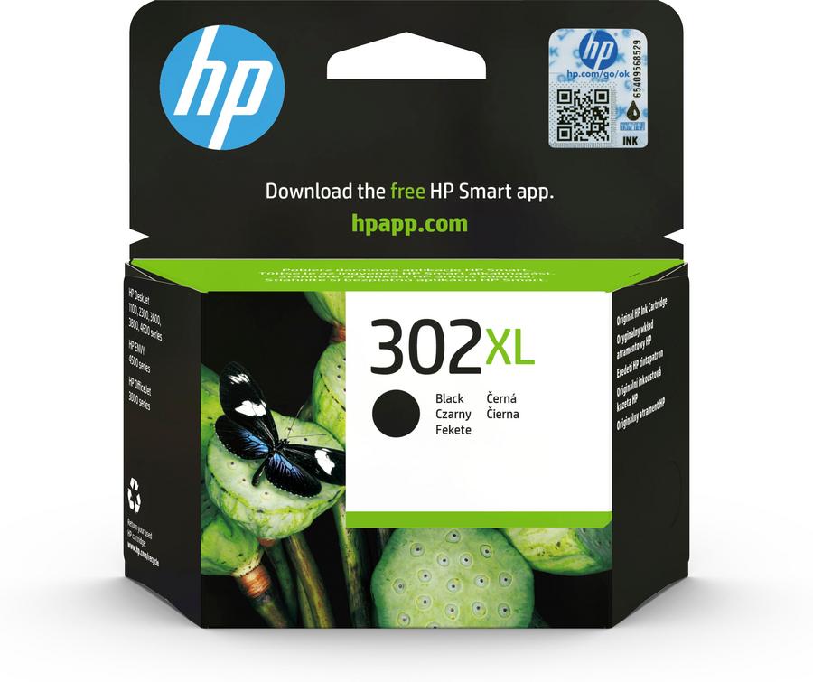 Cartouche d'encre HP 302XL - F6U68AE - noir - l'unité