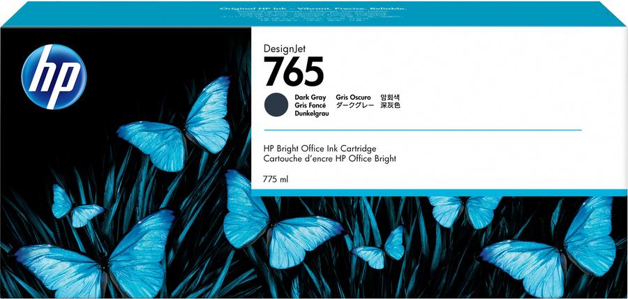 Cartouche d'encre HP 765 - F9J54A - gris foncé - l'unité