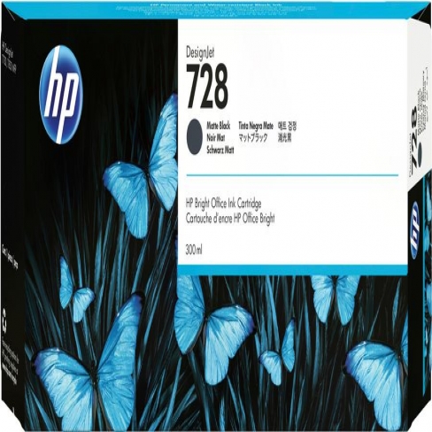 Cartouche d'encre HP 728 F9J68A - noir mat - l'unité