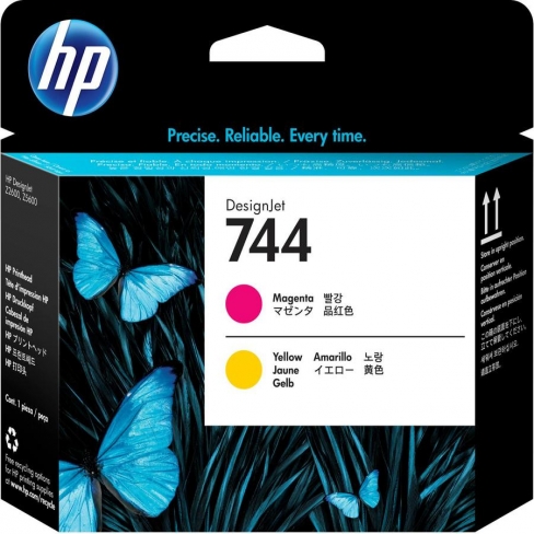 Tête d'impression HP 744 F9J87A - magenta et jaune - l'unité