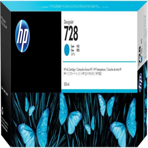 Cartouche d'encre HP 728 F9K17A - cyan - l'unité