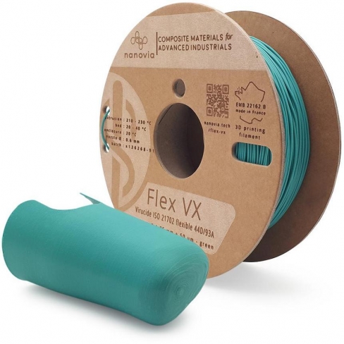 Filament 3 D Flex VX Nanovia - 1,75 mm - vert - 0,500 kg - l'unité