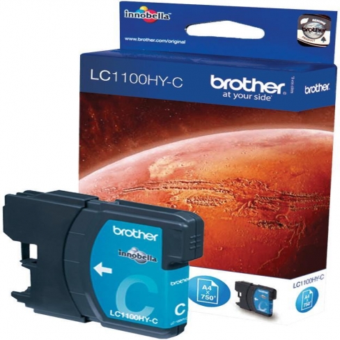 Cartouche d'encre Brother LC1100HYC - cyan - l'unité