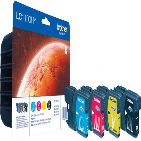 Cartouche d'encre Brother LC1100HYVALBP - noir et 3 couleurs - le pack