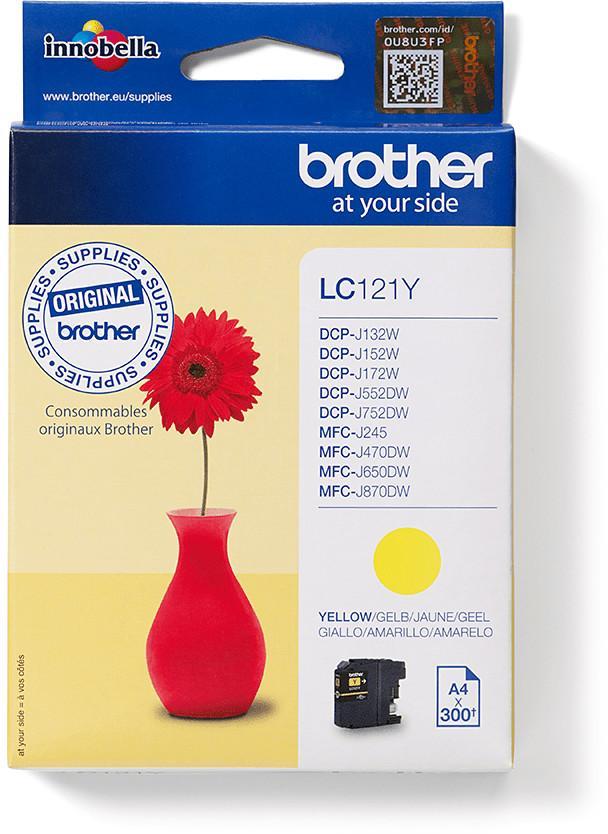 Cartouche d'encre Brother LC121Y - jaune - l'unité