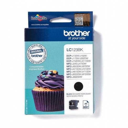 Cartouche d'encre Brother LC-123BK - noir - l'unité