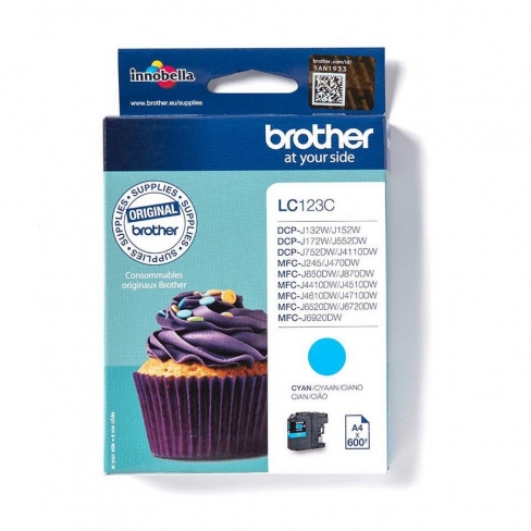 Cartouche d'encre Brother LC123C - cyan - l'unité