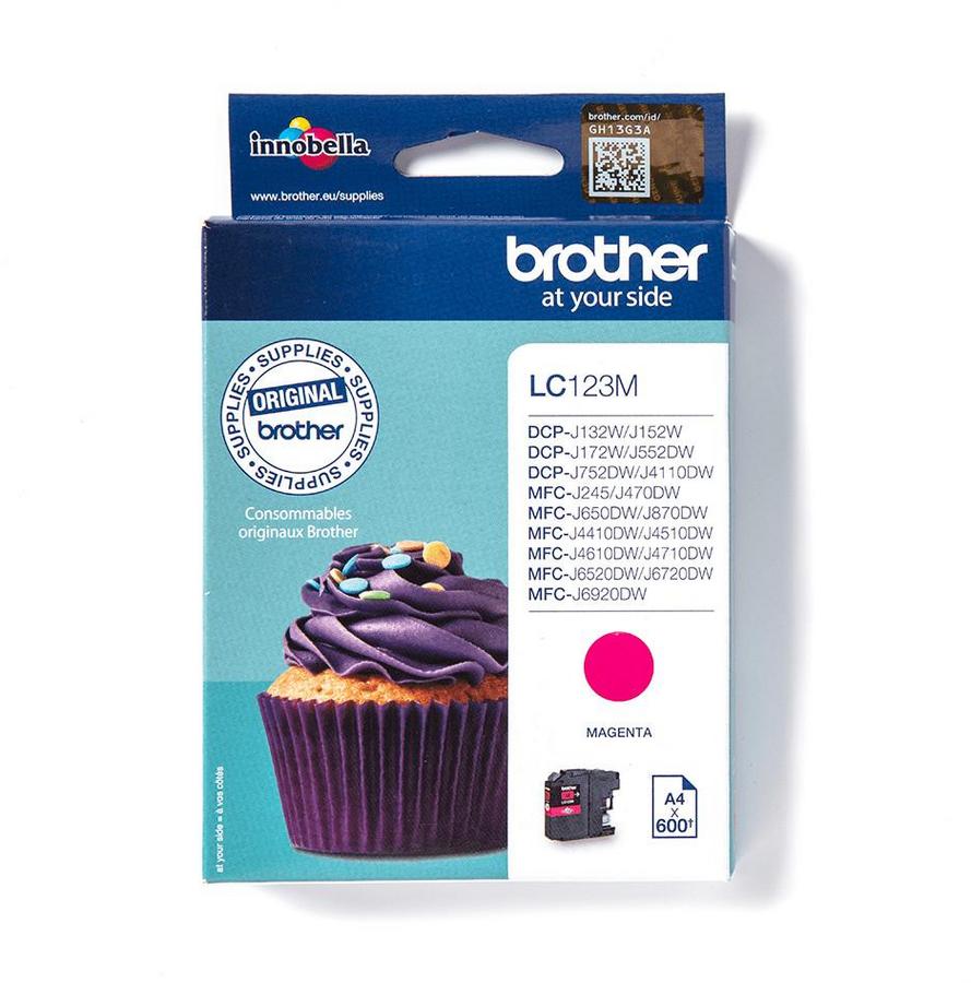 Cartouche d'encre Brother LC123M - magenta - l'unité