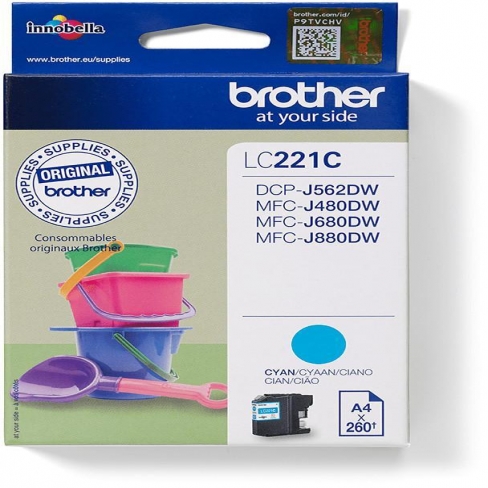 Cartouche d'encre Brother - LC221C - cyan - l'unité