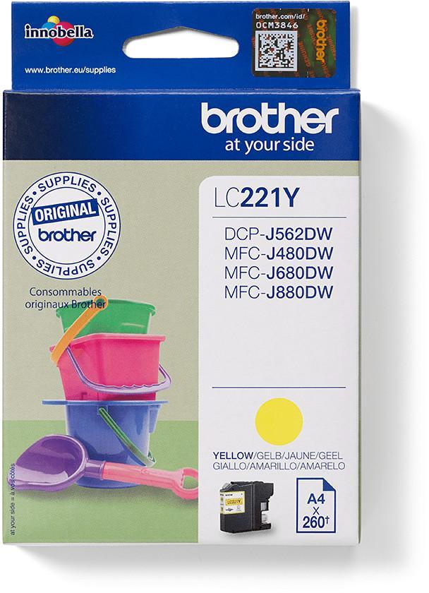 Cartouche d'encre Brother - LC221Y - jaune - l'unité