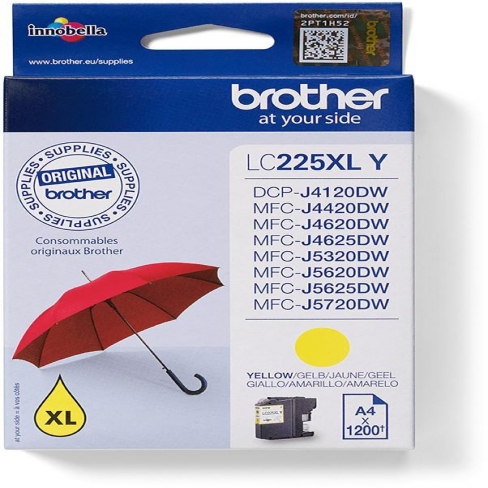 Cartouche d'encre Brother - LC225XLY - jaune - l'unité