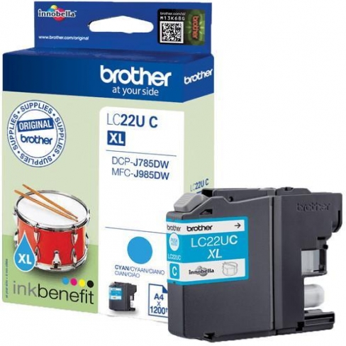 Cartouche d'encre Brother - LC22UC - cyan - l'unité