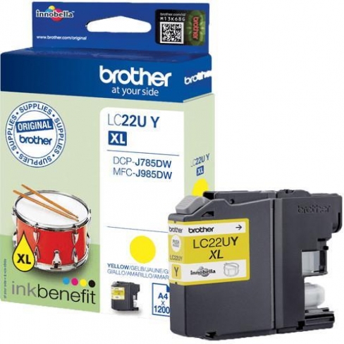 Cartouche d'encre Brother - LC22UY - jaune - l'unité