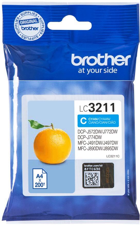 Cartouche d'encre Brother - LC3211C - cyan - l'unité