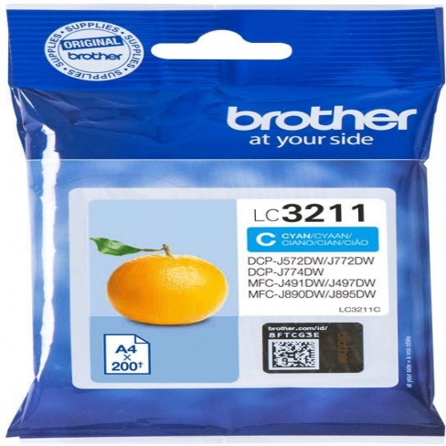 Cartouche d'encre Brother - LC3211C - cyan - l'unité