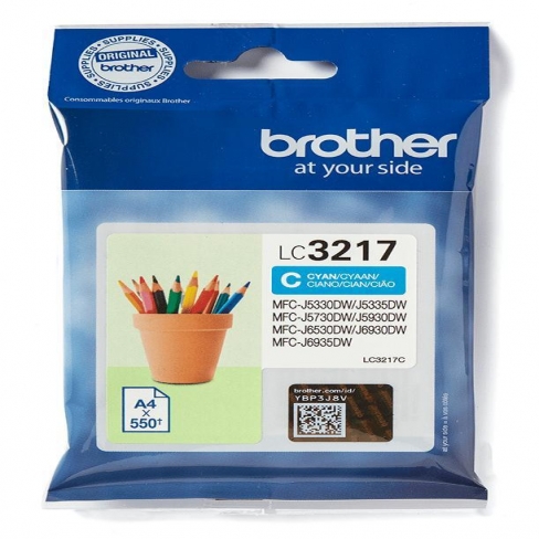 Cartouche d'encre Brother LC3217C - cyan - l'unité