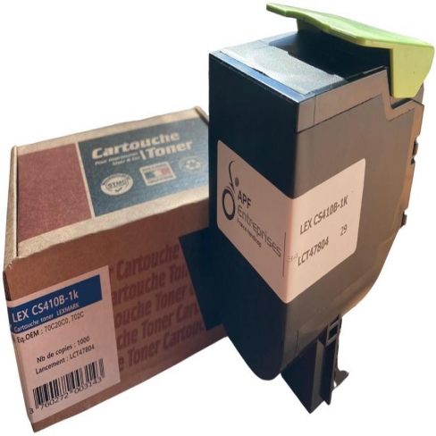 Cartouche compatible remanufacturé Lexmark 70C20C0 Cyan - l'unité