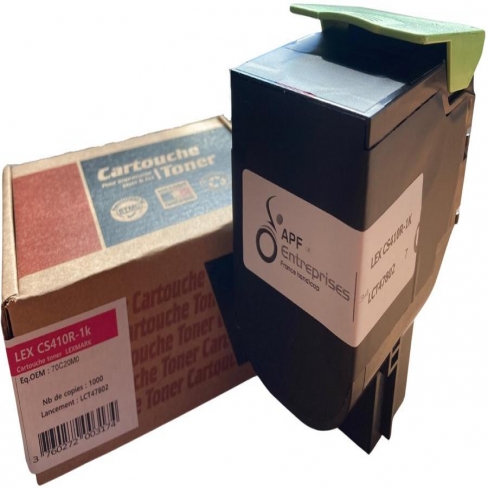 Cartouche compatible remanufacturé Lexmark 70C20M0 Magenta - l'unité