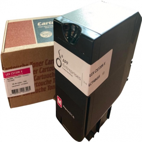 Toner compatible remanufacturé Lexmark 74C2SM0 Magenta - l'unité