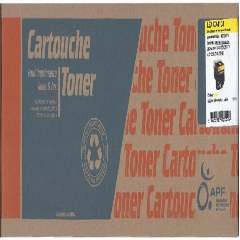 Toner laser compatible remanufacturé Lexmark 80C20Y0 jaune - l'unité