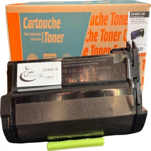 Toner laser compatible remanufacturé Lexmark 56F2U00 noir - l'unité