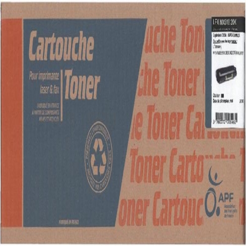 Toner laser compatible remanufacturé Lexmark 60F2X0E noir - l'unité