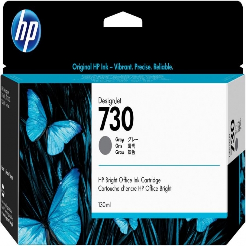 Cartouche d'encre HP 730 P2V66A - gris - l'unité