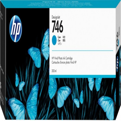 Cartouche d'encre HP 746 P2V80A - cyan - l'unité