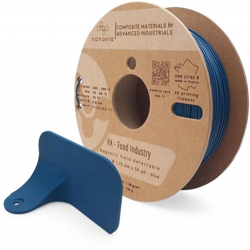 Filament 3 D PA FI Nanovia - 1,75 mm - bleu - 2 kg - l'unité