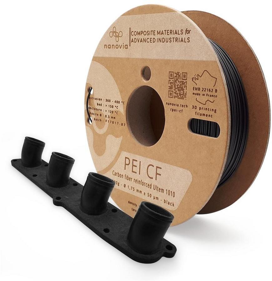 Filament 3 D PEI CF Ultem 1010 Nanovia - 1,75 mm - noir - 2 kg - l'unité