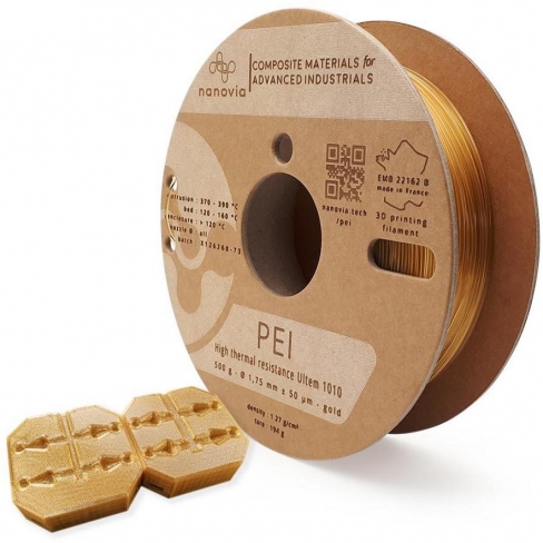 Filament 3 D PEI CF Ultem 1010 Nanovia - 2,85 mm - naturel - 2 kg - l'unité