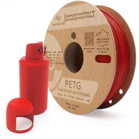 Filament 3 D PLA EF 3D850 Nanovia - 1,75 mm - rouge - 2 kg - l'unité