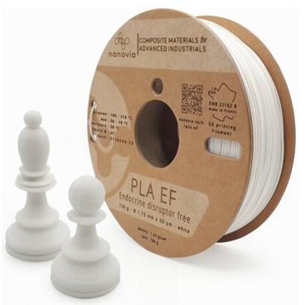 Filament 3 D PLA EF 3D850 Nanovia - 2,85 mm - blanc - 0,750 kg - l'unité