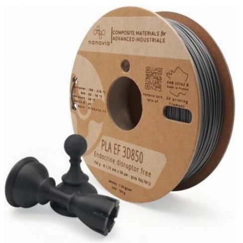 Filament 3 D PLA EF 3D850 Nanovia - 2,85 mm - gris - 2 kg - l'unité