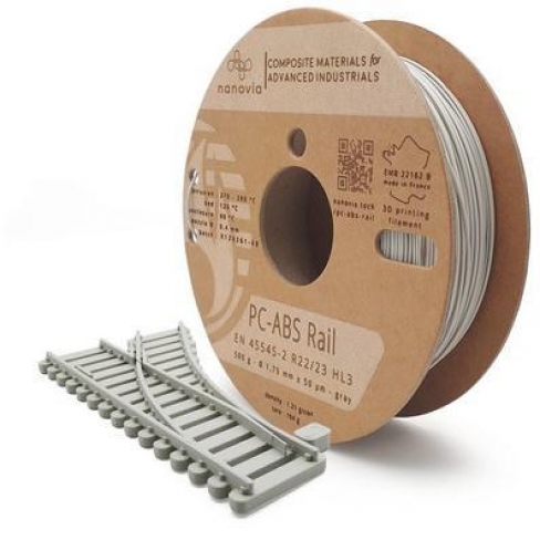 Filament 3 D PLA Nanovia - 1,75 mm - gris clair - 1 kg - l'unité